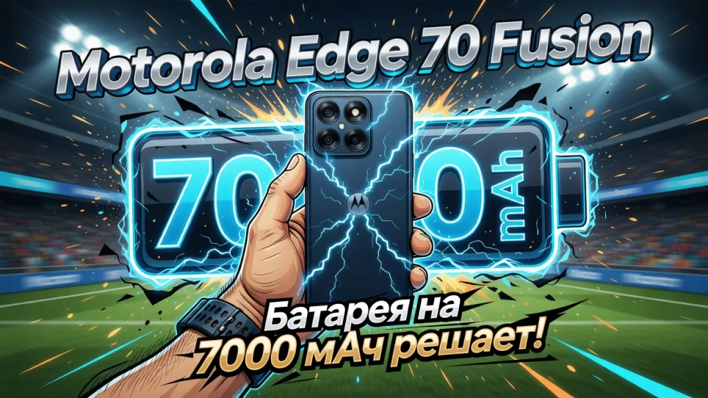 Motorola Edge 70 Fusion рвёт рынок. Батарея на 7000 мАч решает!